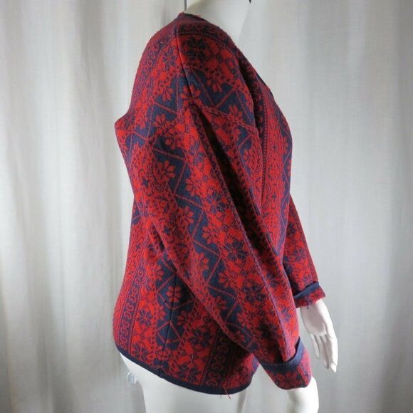 Vtg Obermeyer M Fair Isle Nordic Ski Sweater - Picture 6 of 8